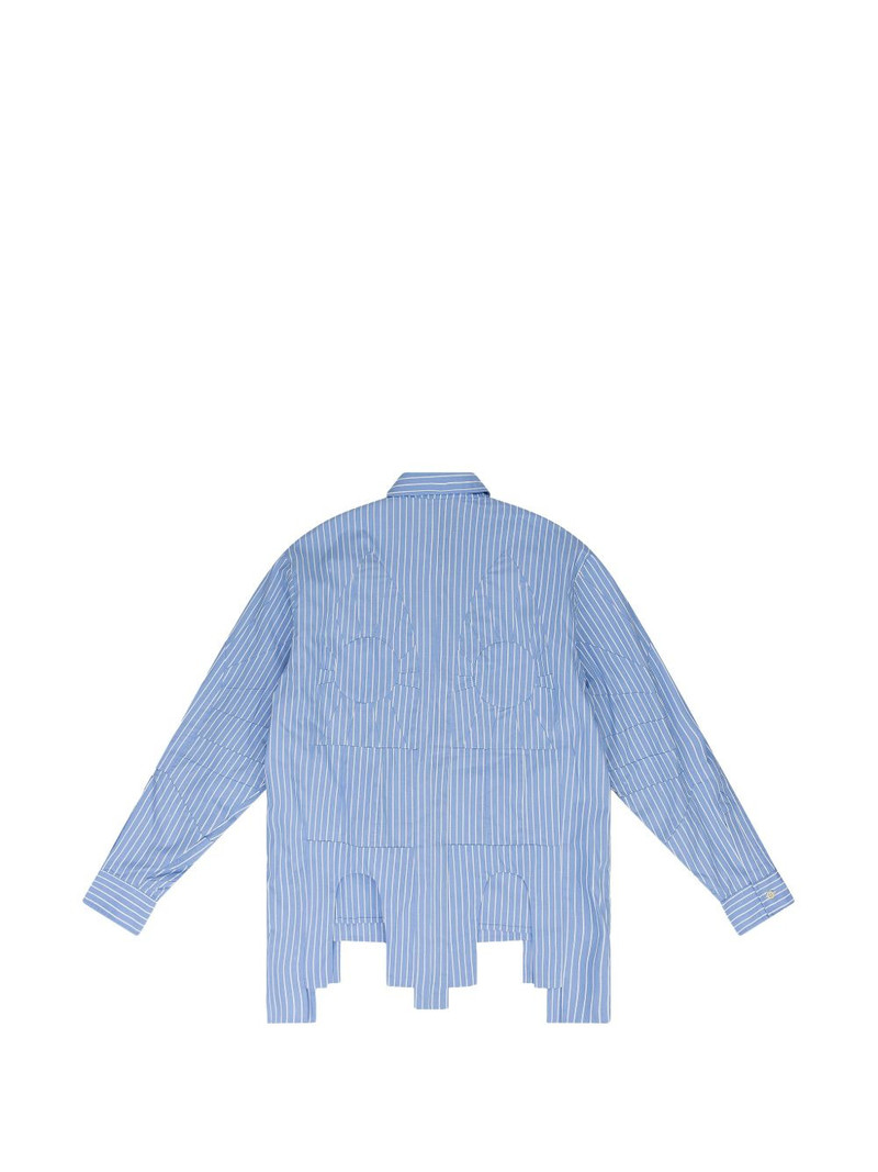 WHO DECIDES WAR striped button-down shirt outlook