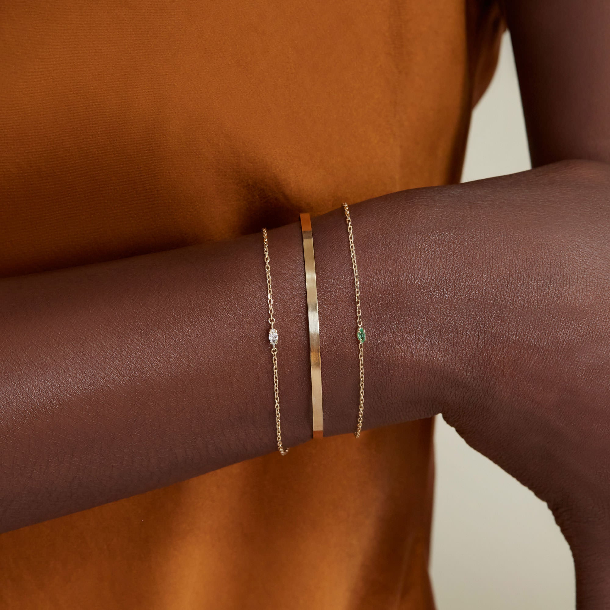 LAB-Created Diamond Marquise Bracelet - 4