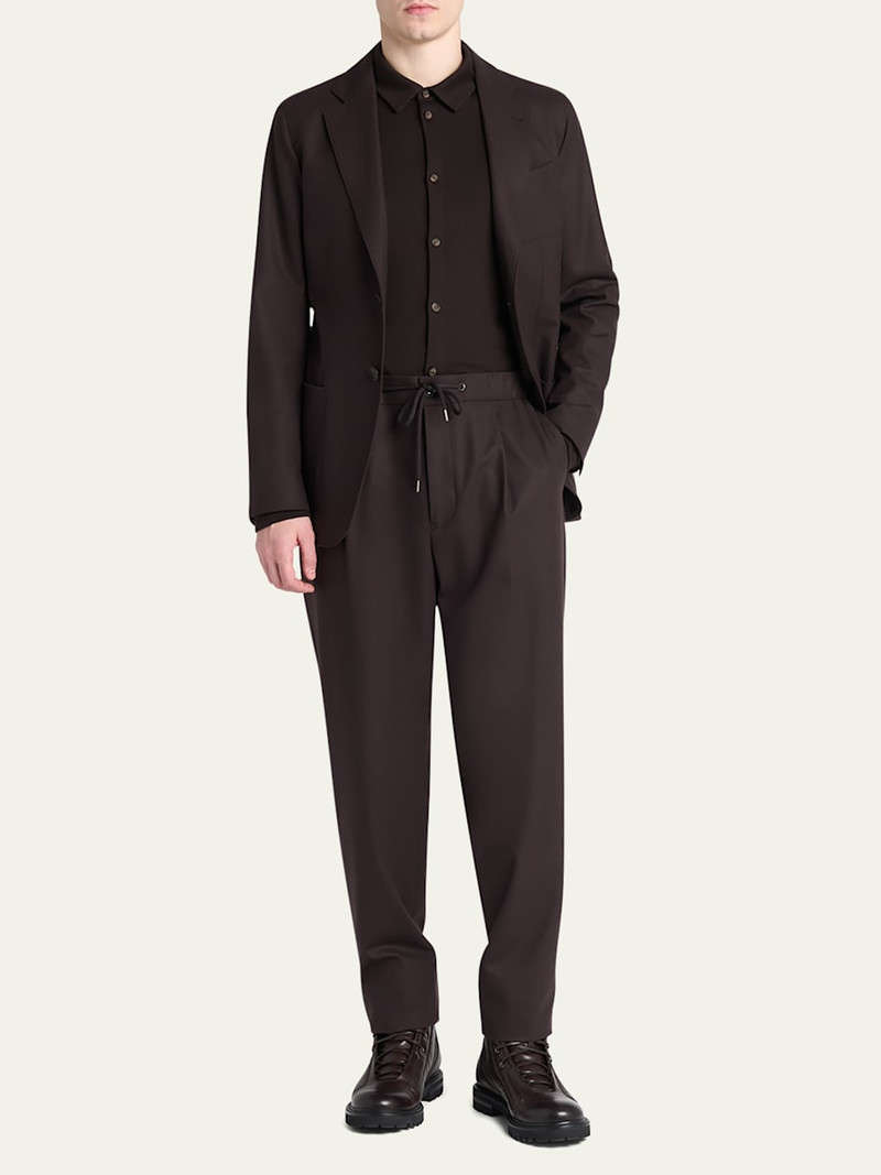 GIORGIO ARMANI Men's Solid Cashmere Button-Down Shirt outlook