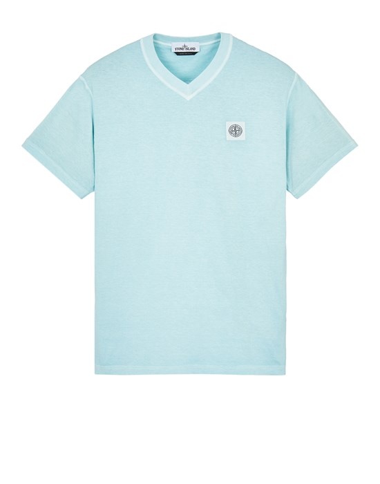 23857 COTTON JERSEY_GARMENT DYED 'FISSATO' TREATMENT AQUA - 1