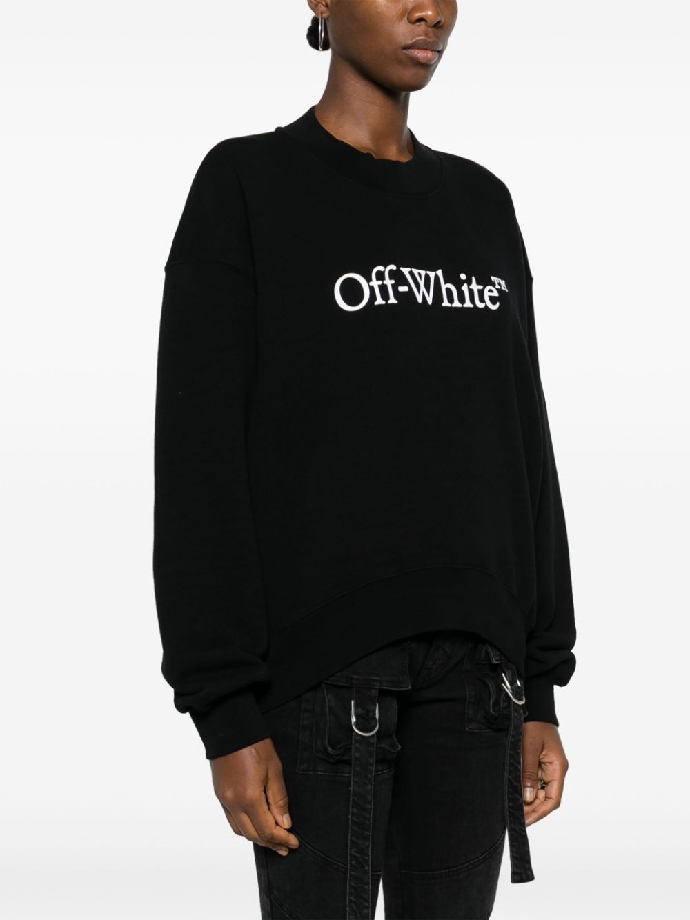 Bookish logo-print cotton sweatshirt - 3