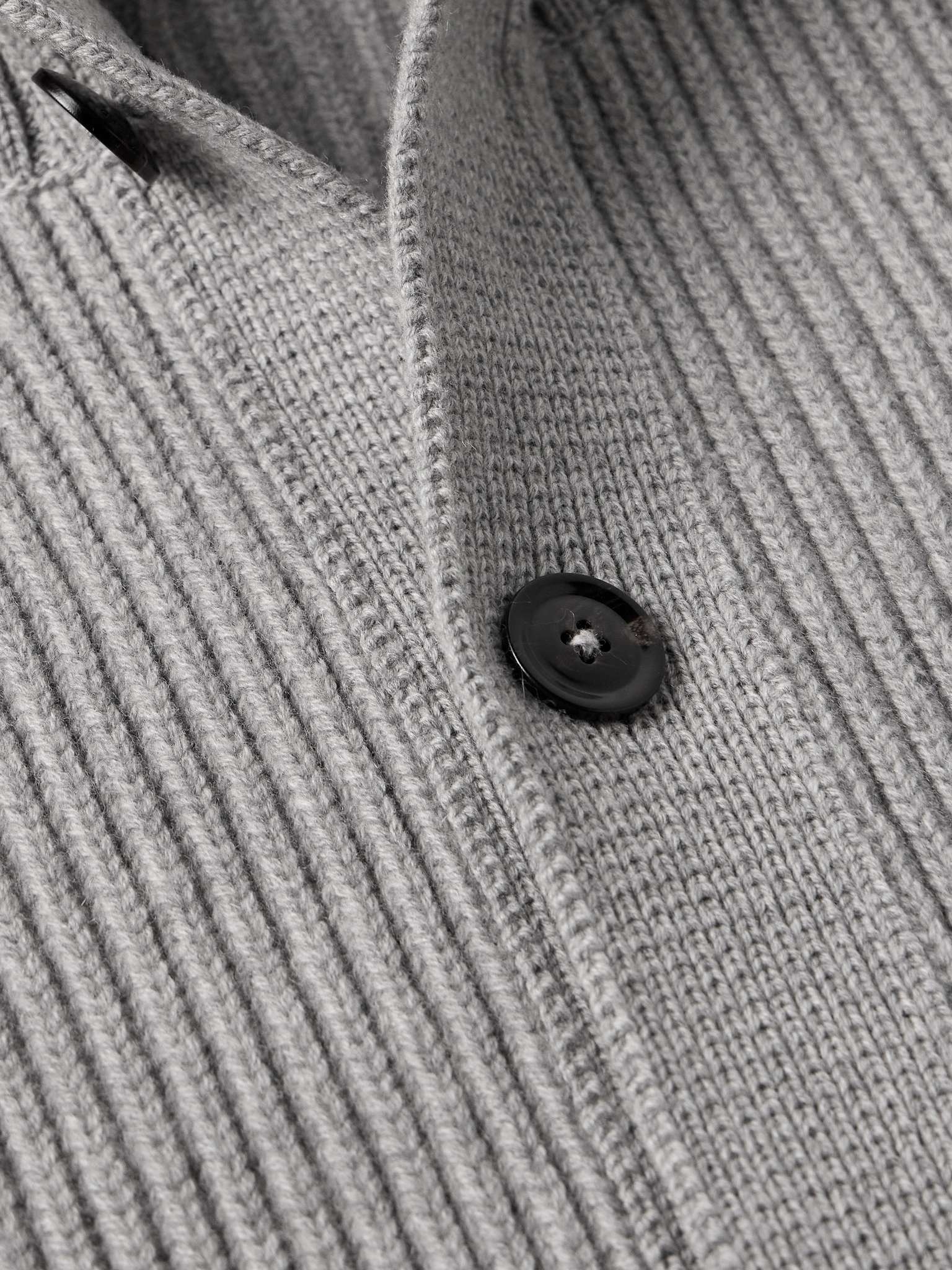 Ribbed Wool and Cashmere-Blend Cardigan - 9
