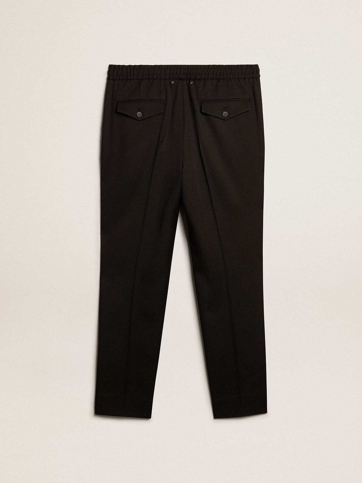 Men’s black wool gabardine pants - 5