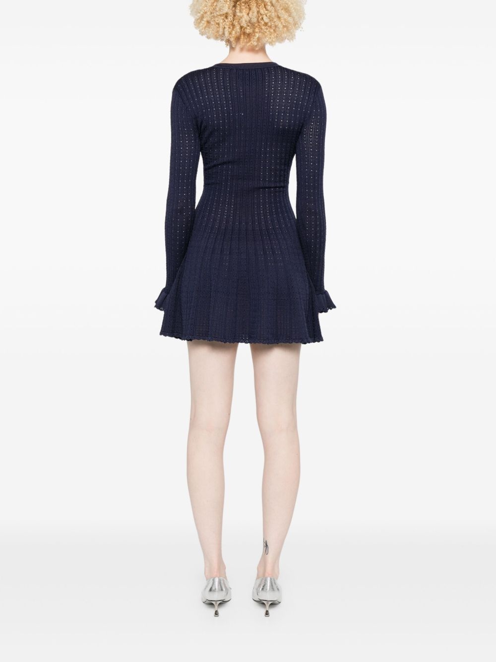 crochet-knit dress - 4