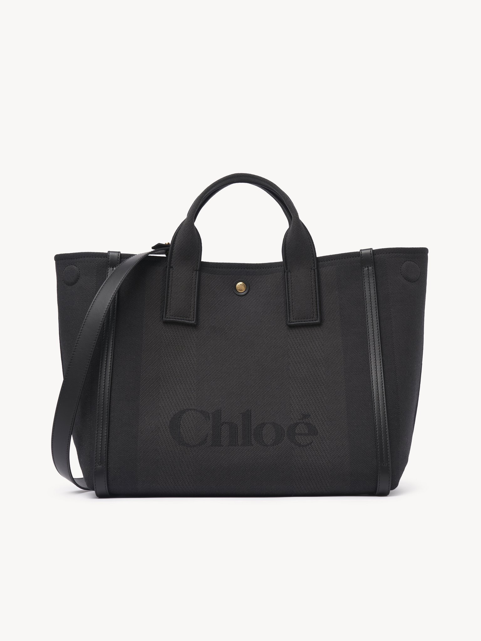 CHLOÉ CARRY TOTE BAG IN CANVAS - 4