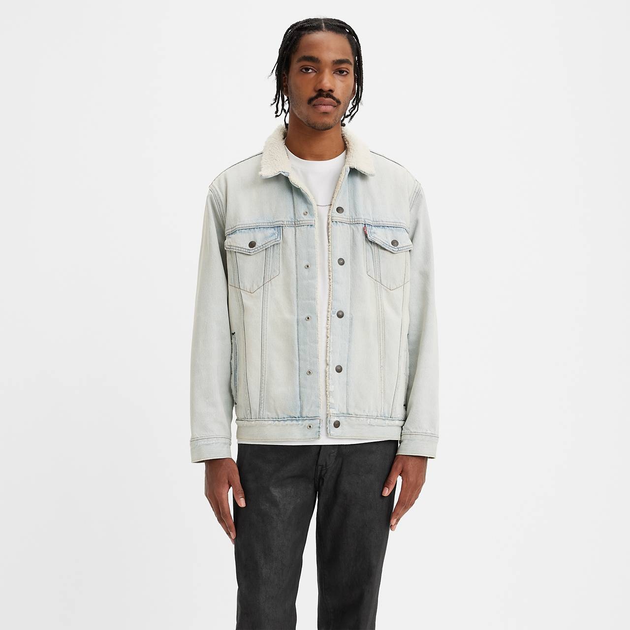 RELAXED FIT SHERPA TRUCKER JACKET - 2