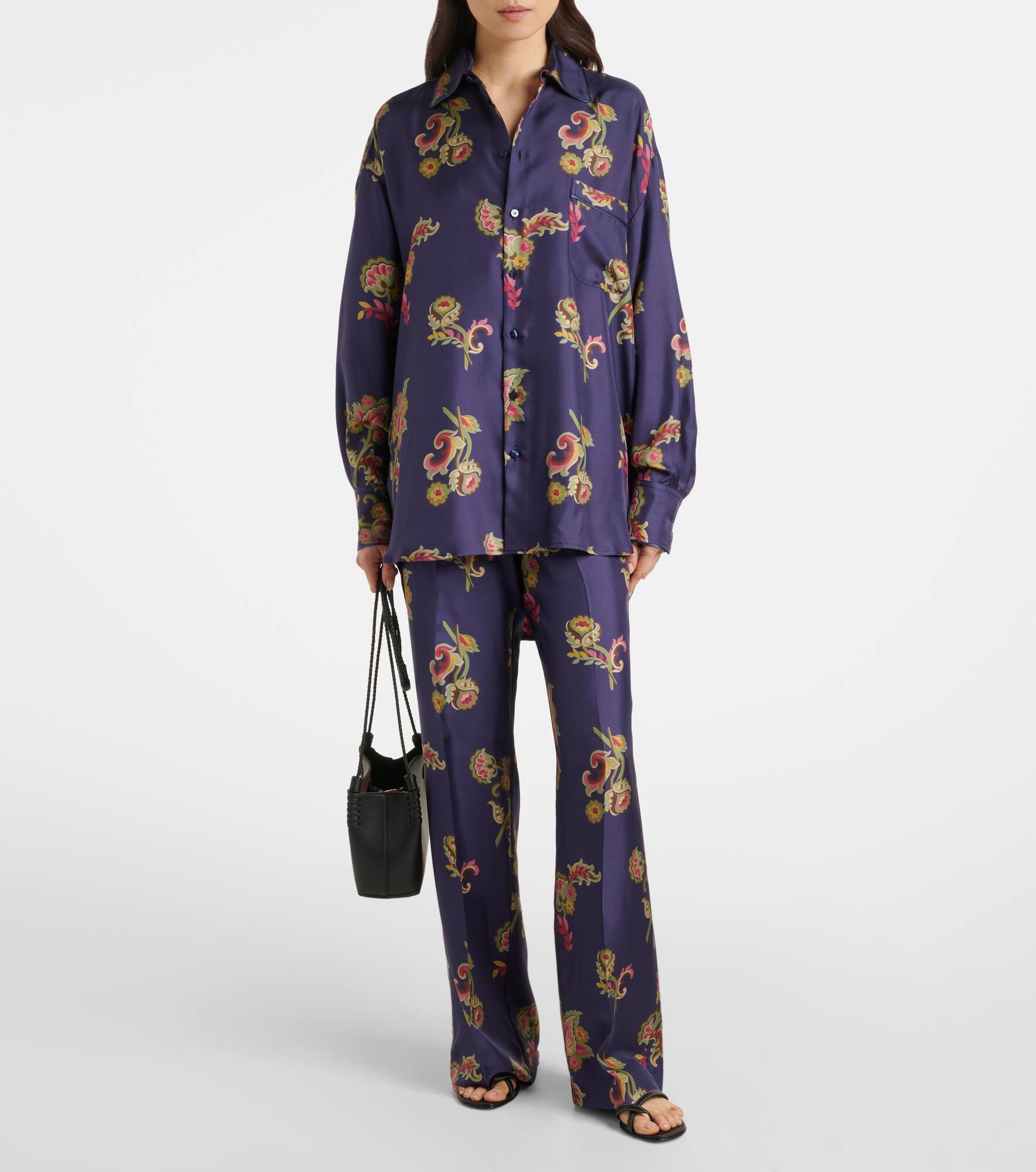 Silk palazzo pants - 2