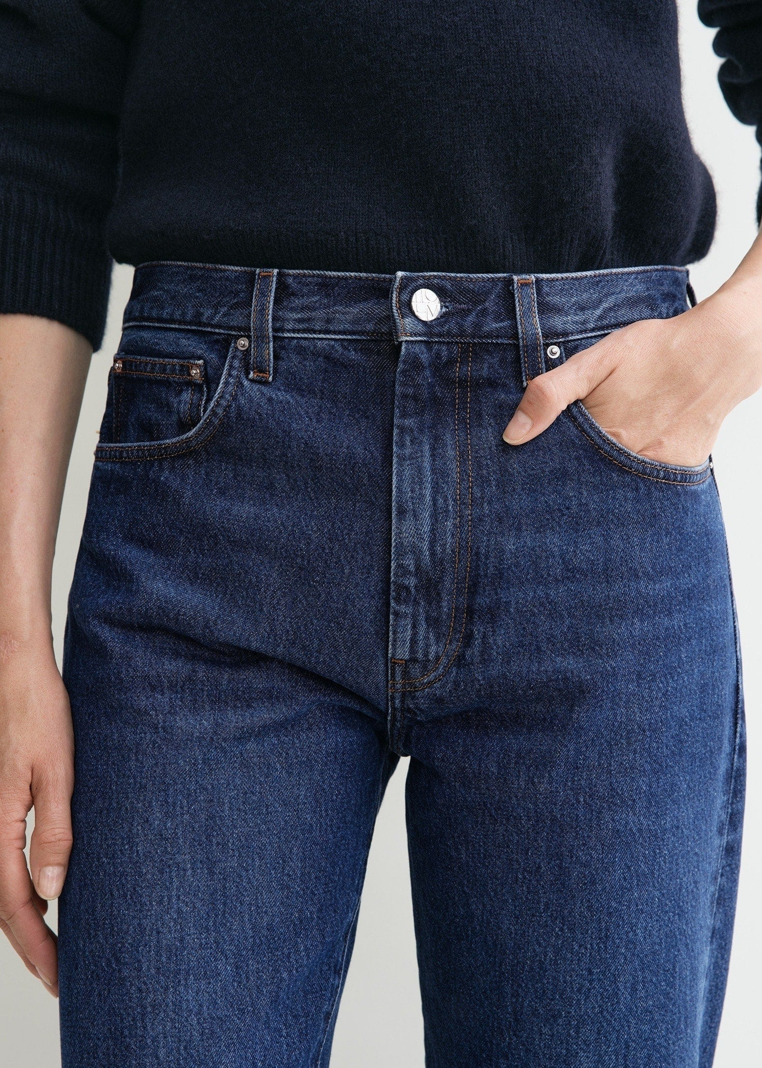 Twisted seam denim dark blue - 5