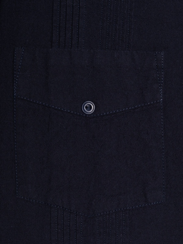 Ryan Pleats Cuban Shirt Blueberry - 4