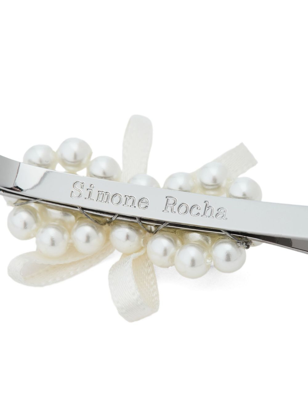 pearl bow hair clip - 5