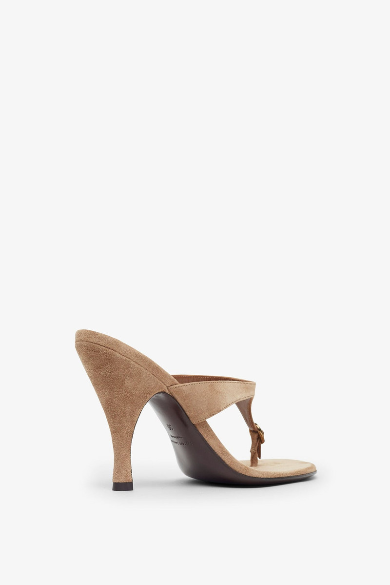 herbert levine Kiss and Tell 100 brown suede mule sandals outlook