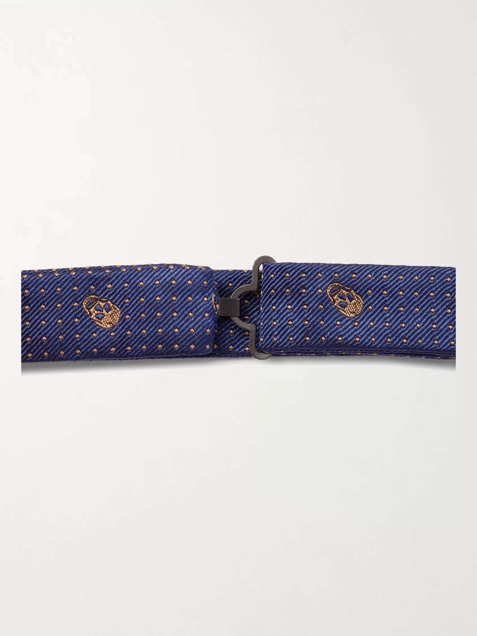 Pre-Tied Skull and Polka-Dot Jacquard Silk-Twill Bow Tie - 3