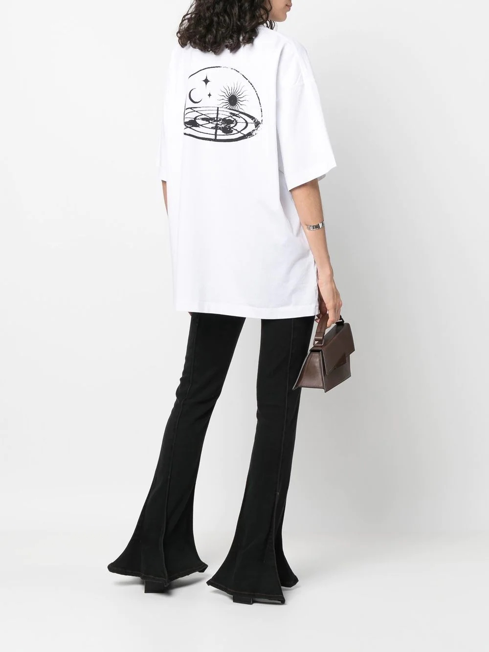 slogan-print oversized T-shirt - 3