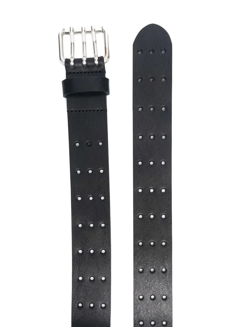 Triple-Pin buckle leather belt - 2