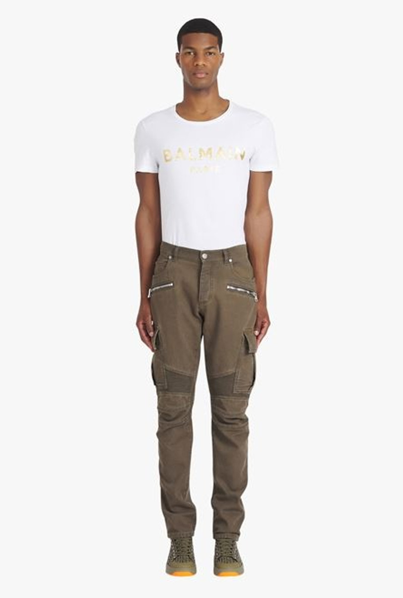 Taupe cotton cargo pants 4