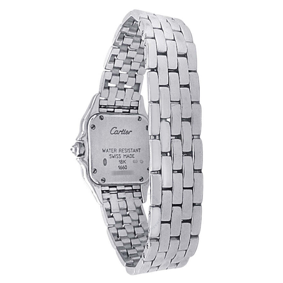 Pre-owned Cartier Panthere Quartz Diamond Silver Dial Ladies Watch WF3091F3 - 4