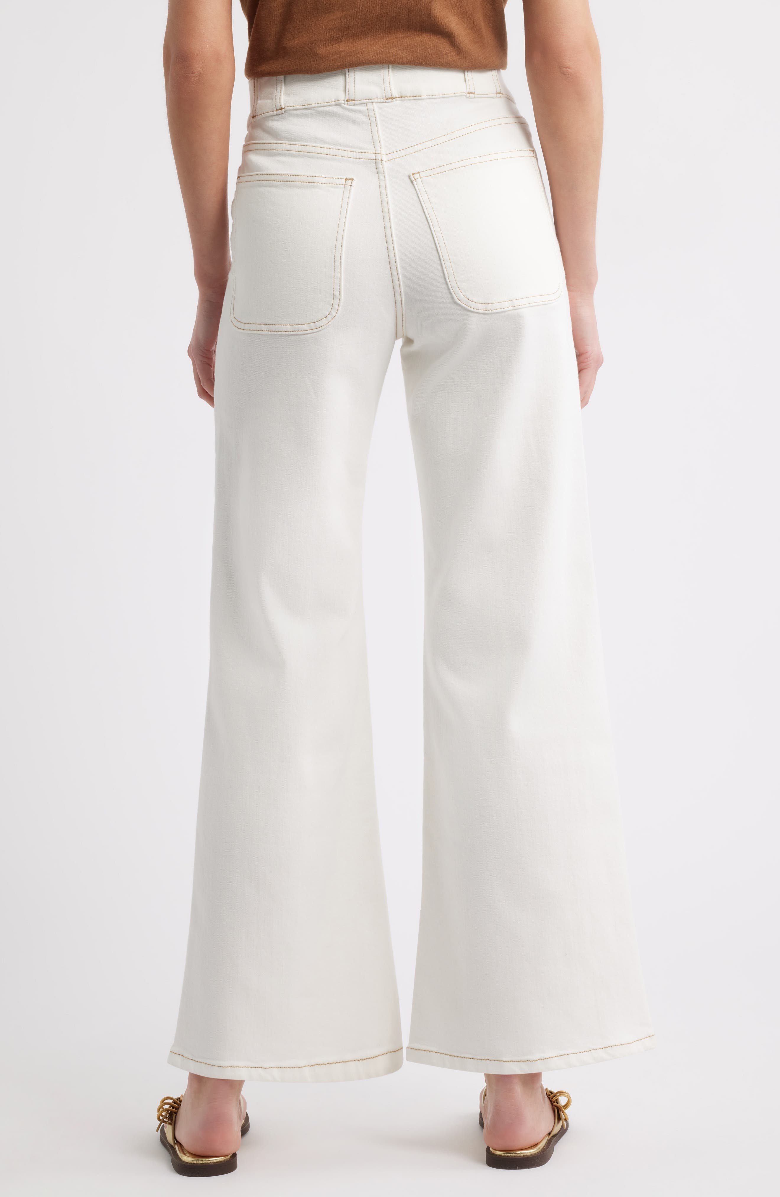 FRAME The Modern Pocket Wide Leg Jeans in Au Natural Clean at Nordstrom - 2