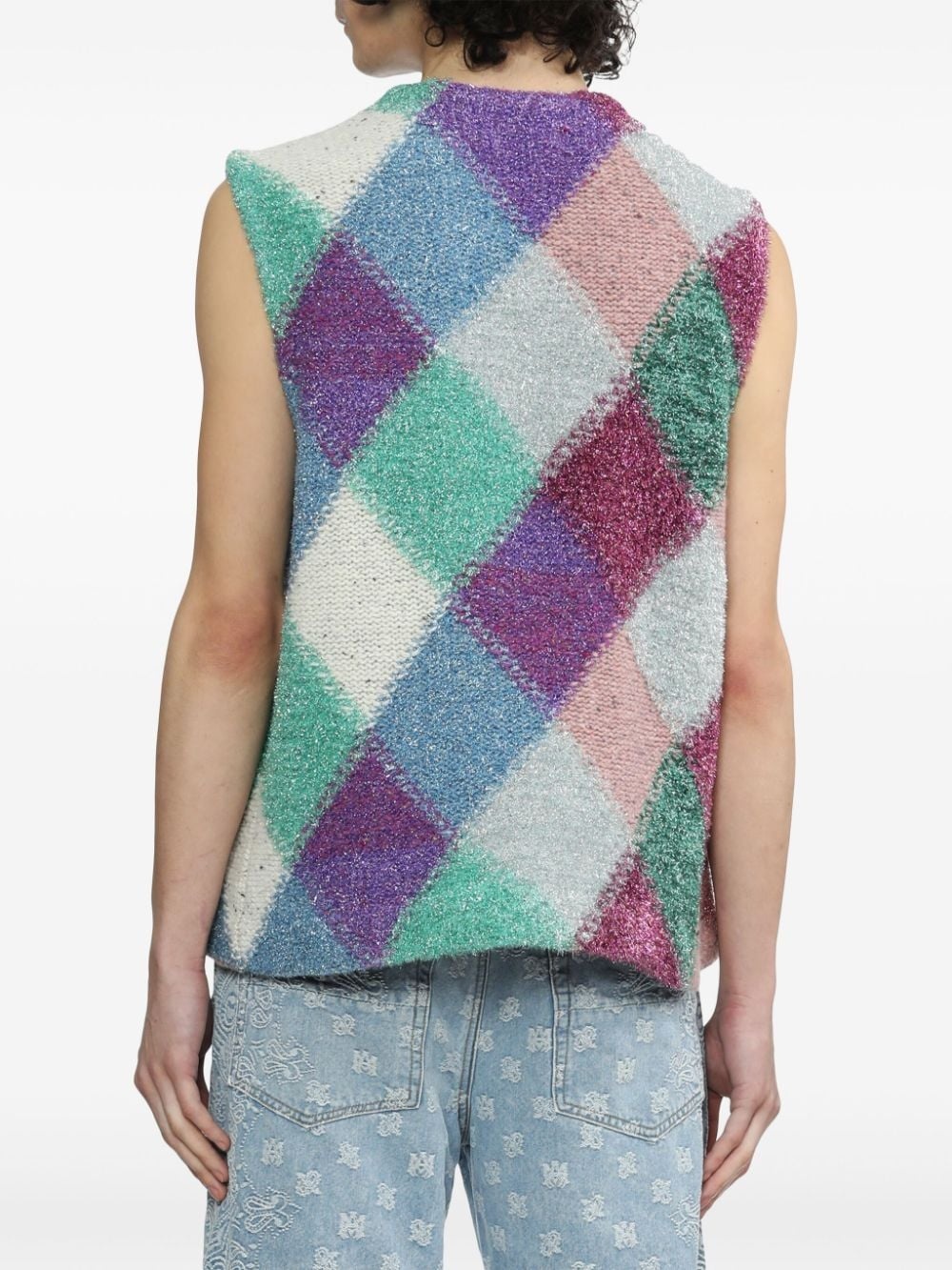 V-neck sleveless jumper - 4