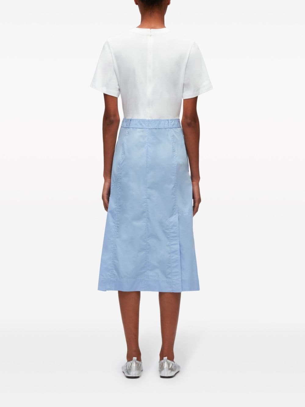 short-sleeve wrap midi skirt - 4