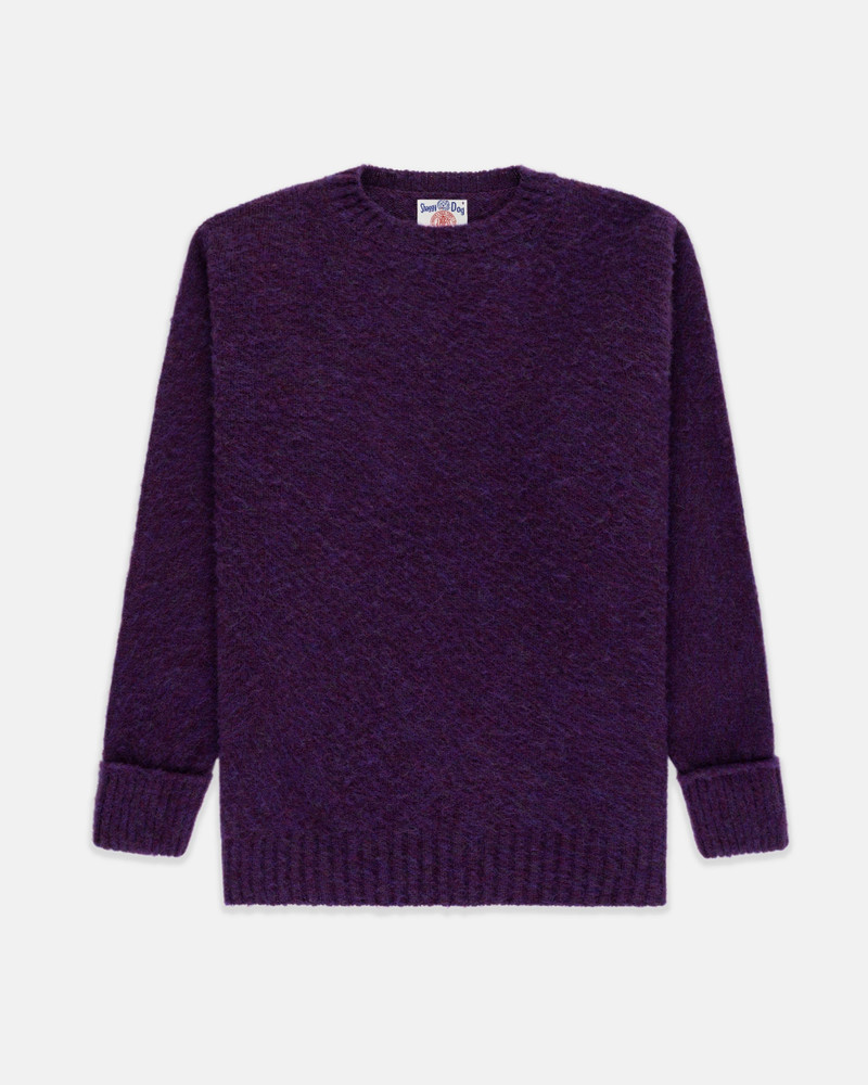 MADE-IN-SCOTLAND PURPLE SHAGGY DOG SWEATER - CLASSIC FIT 2