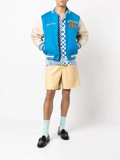 Rhude Grand Prix varsity jacket outlook