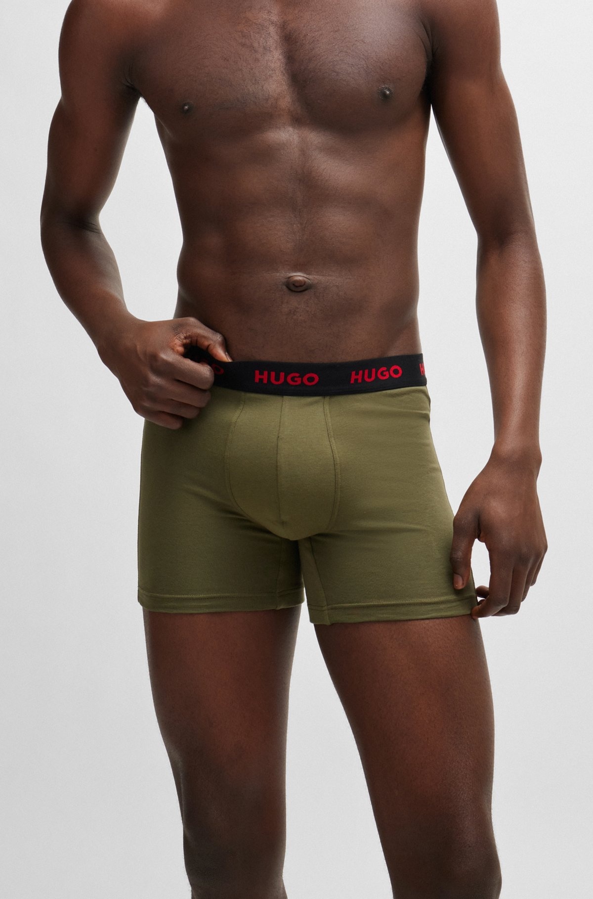 THREE-PACK OF STRETCH-COTTON BOXER BRIEFS WITH LOGO - 4