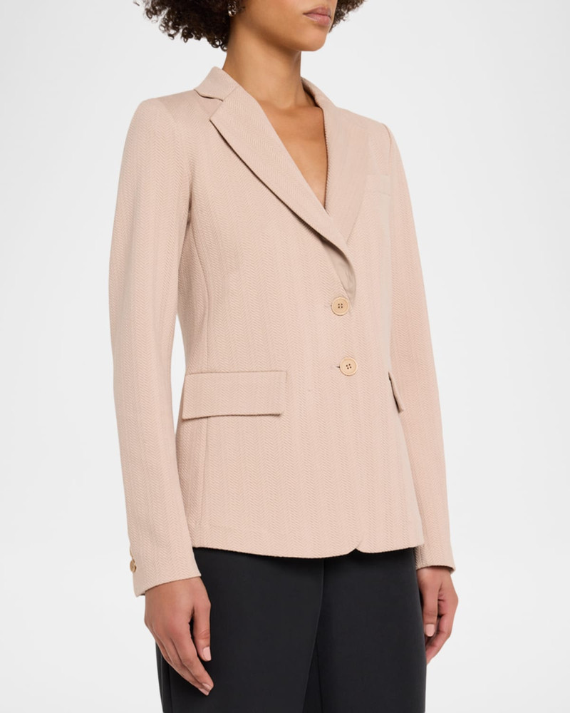 Chevron Jersey Single-Breasted Jacket 4