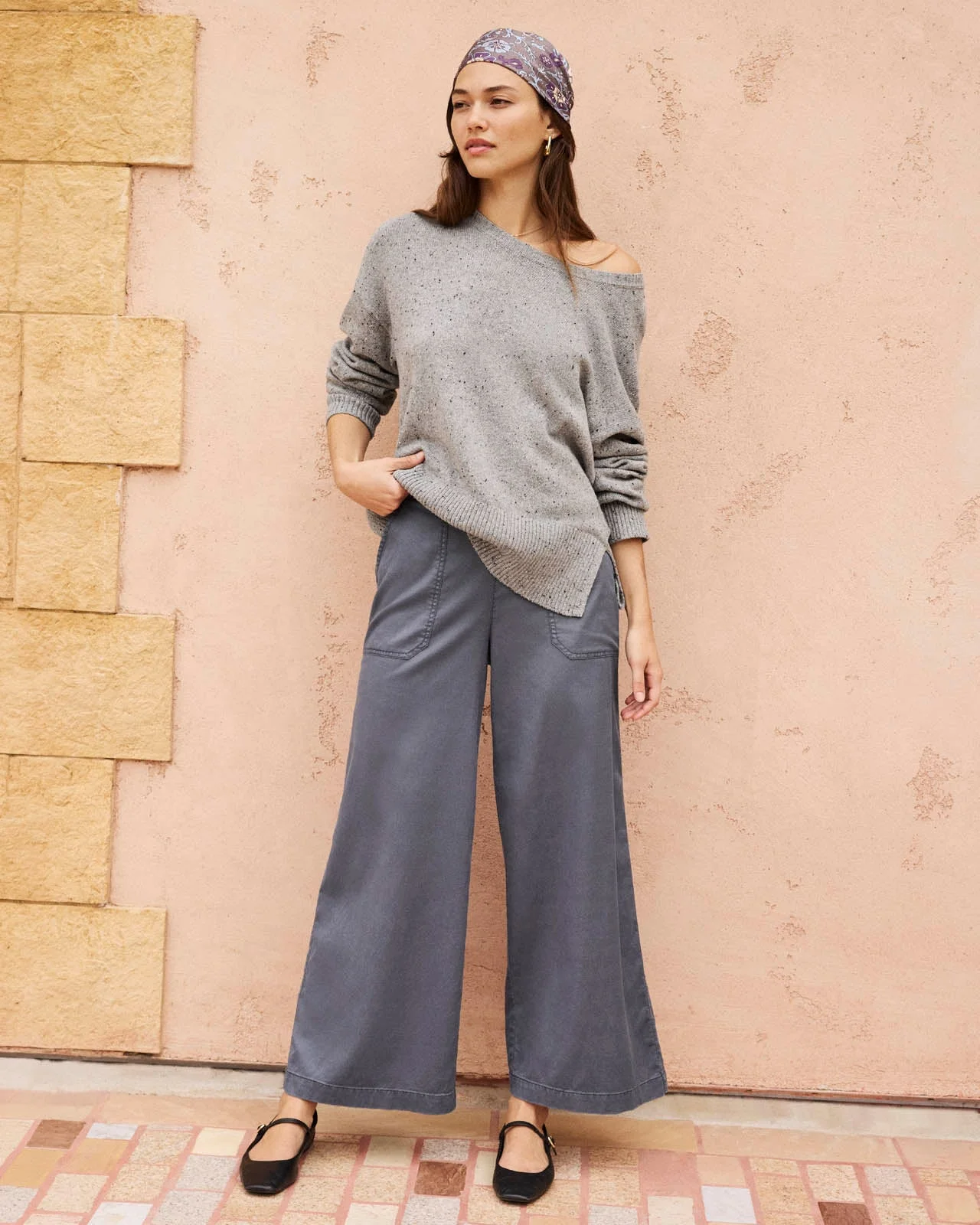 The Angie Texture Slub Pant - 1
