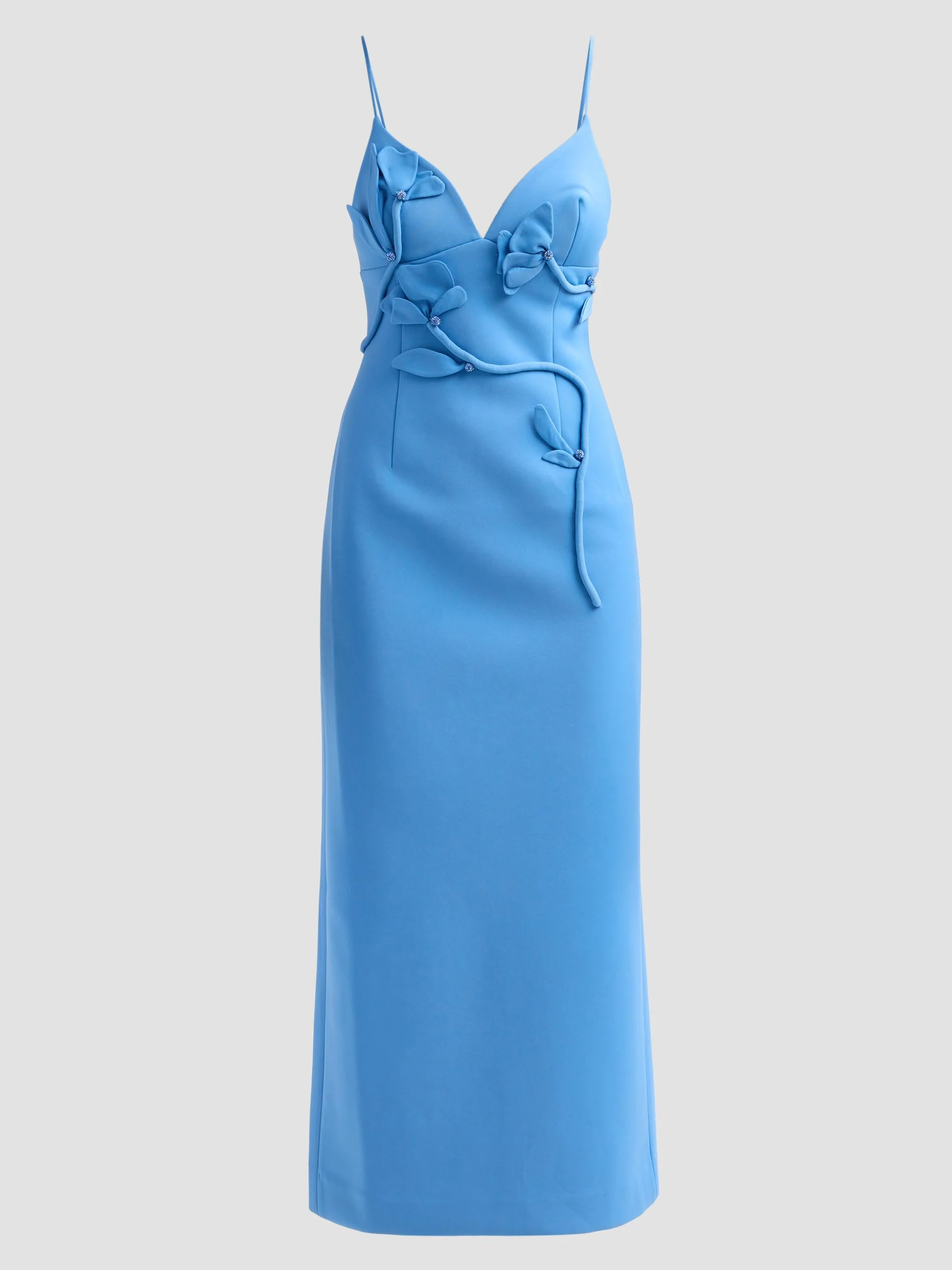 acler blue dress CORNMORE MIDI and a sheer overlay that captures movement and light Acler Palms Dress Sky Blue