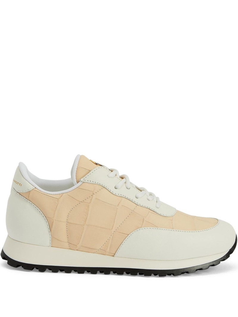 Jimi crocodile-effect leather sneakers 1