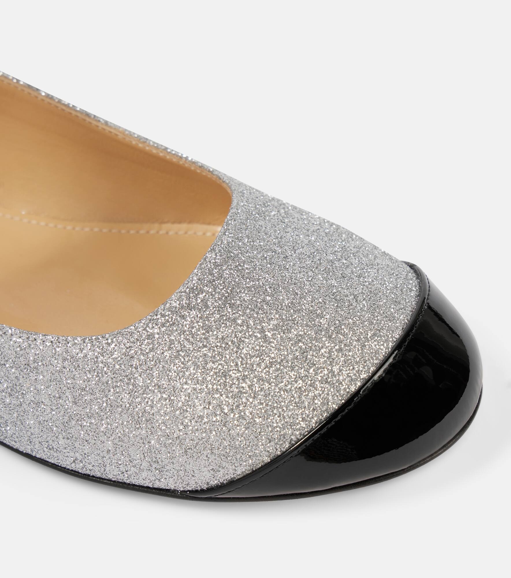 Embellished glitter Mary Jane flats - 6