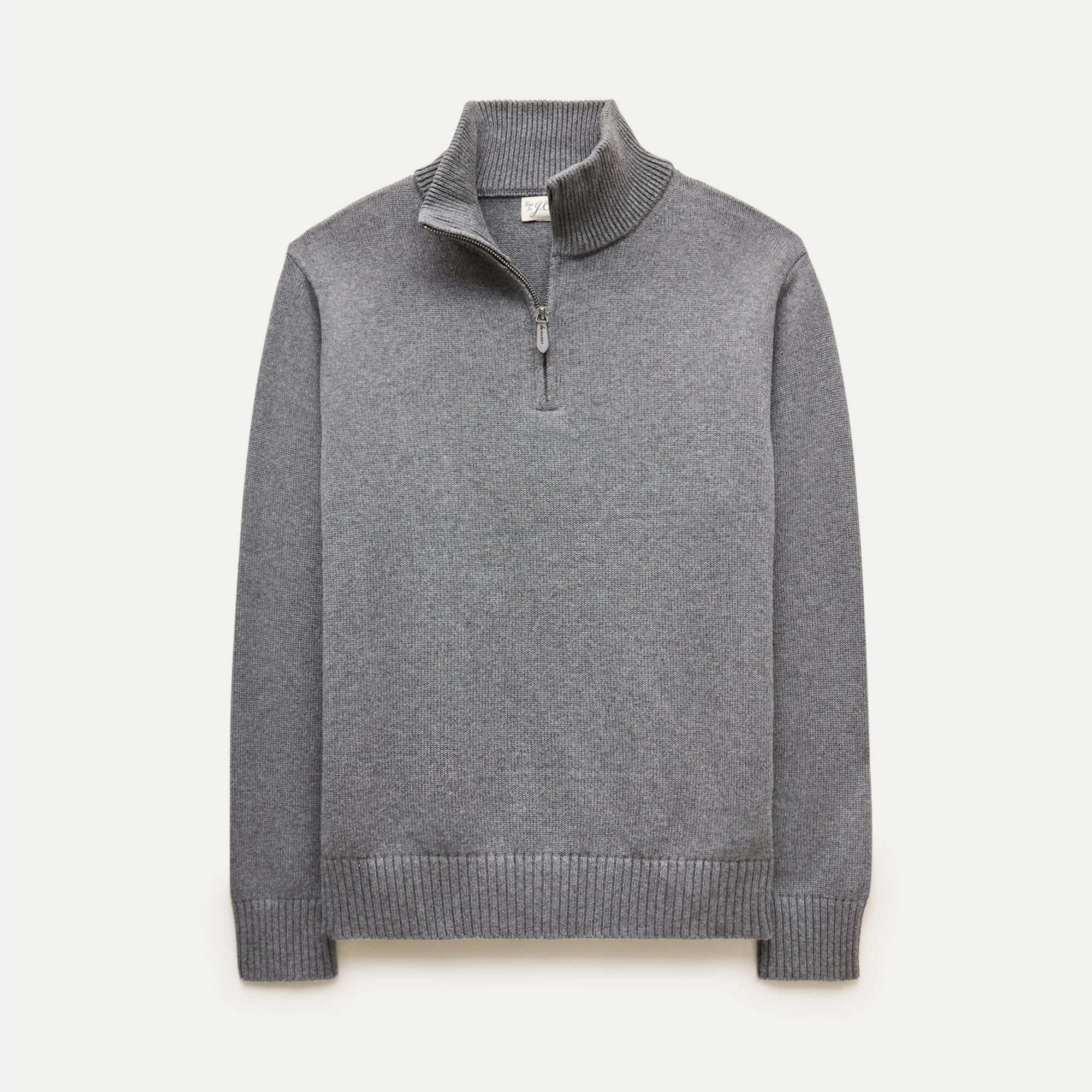 Heritage cotton quarter-zip sweater - 1