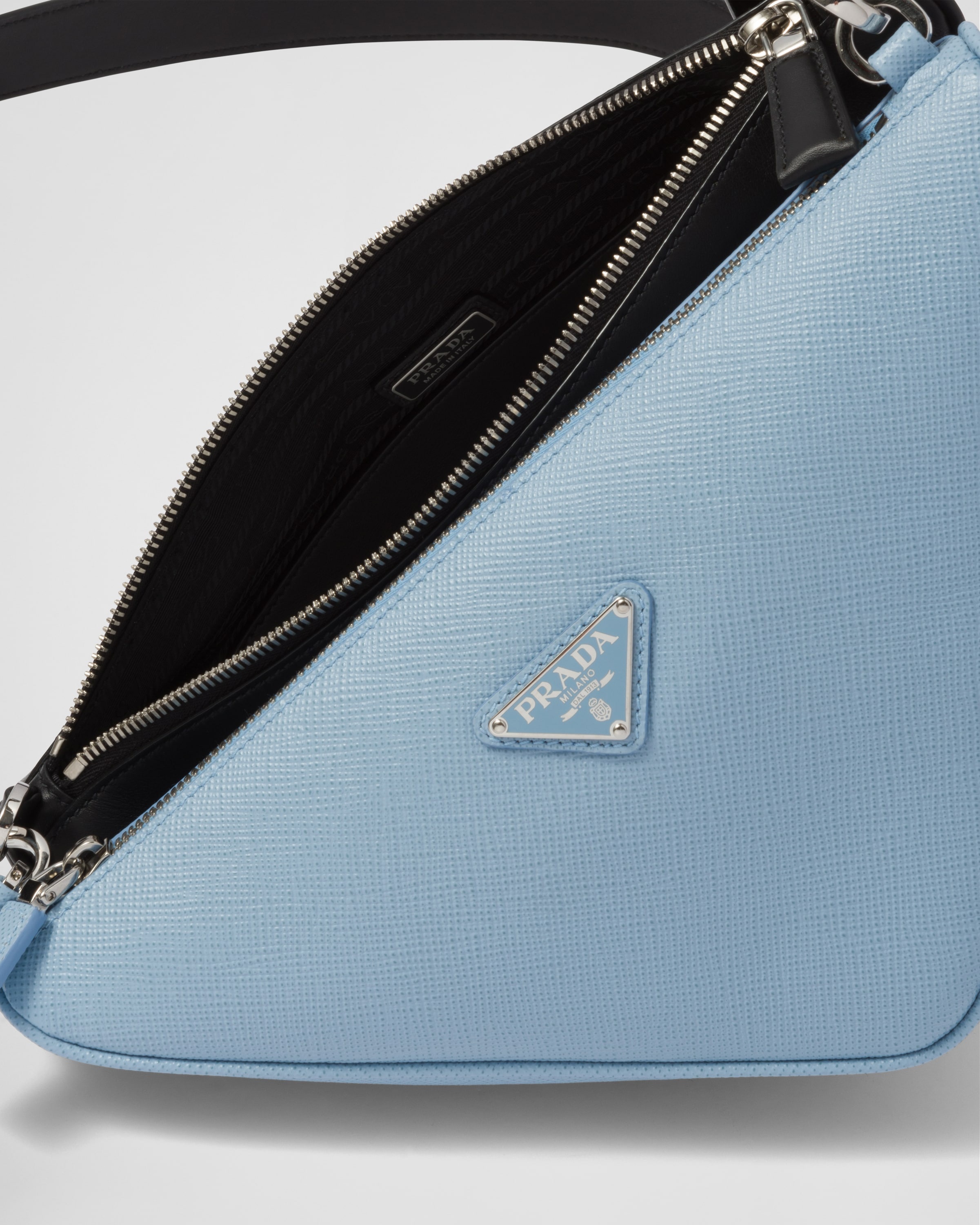 Saffiano leather and leather shoulder bag - 5