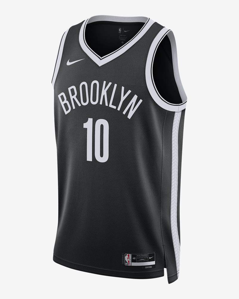 Brooklyn Nets Icon Edition 2022/23 Nike Men's Dri-FIT NBA Swingman 저지 - 1