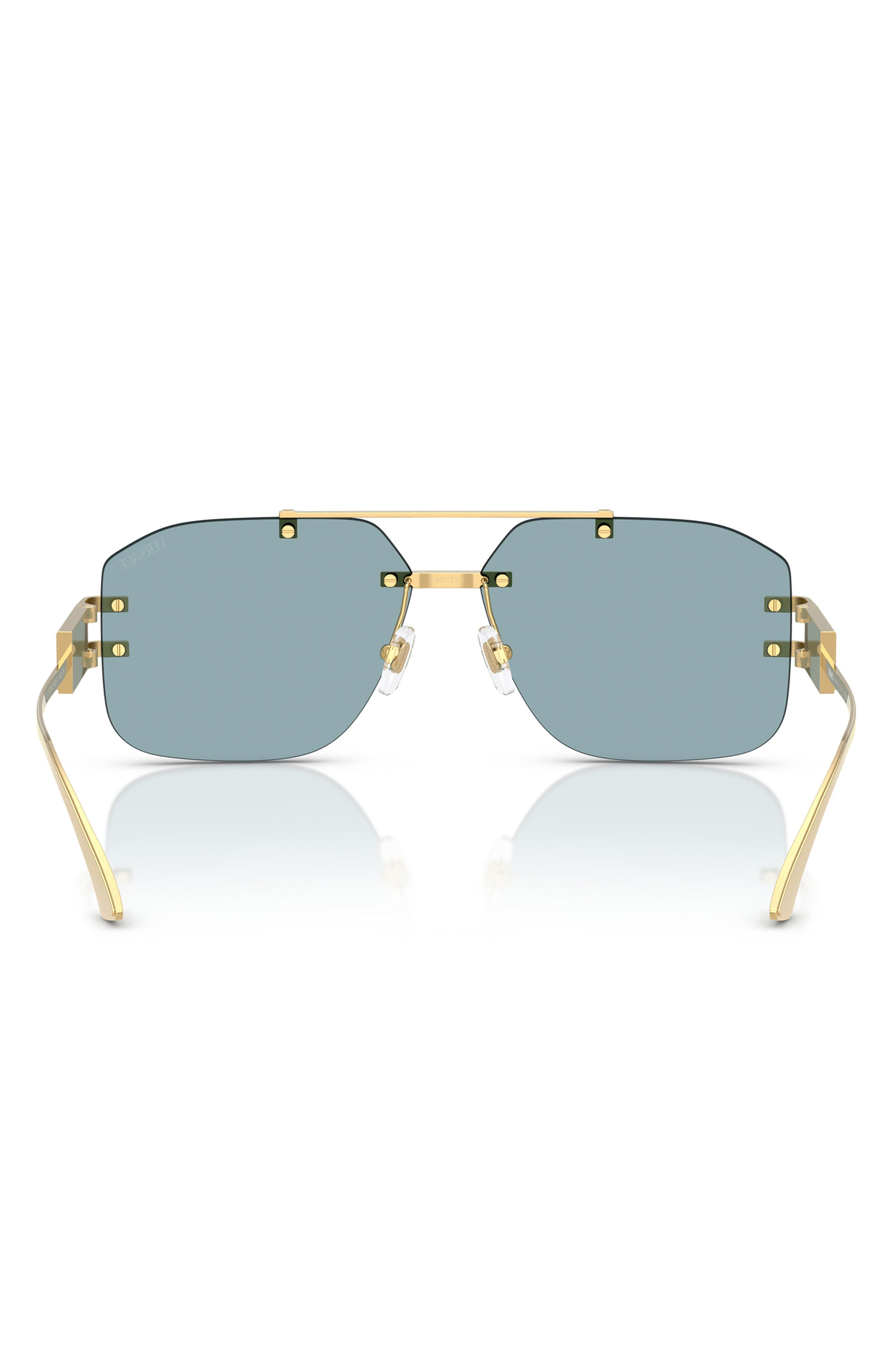 Versace 60mm Rectangular Sunglasses in Gold at Nordstrom - 4