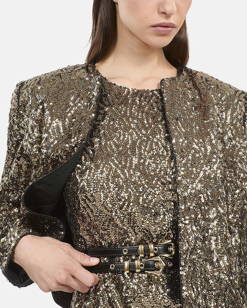 SHORT JACKET WITH GOLDEN SEQUINS 6