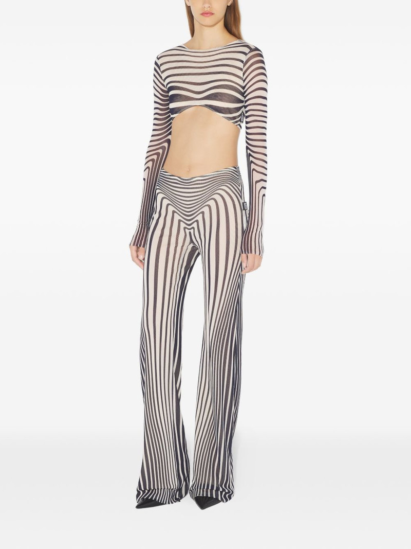 Jean Paul Gaultier elasticated morphing-stripes trousers outlook