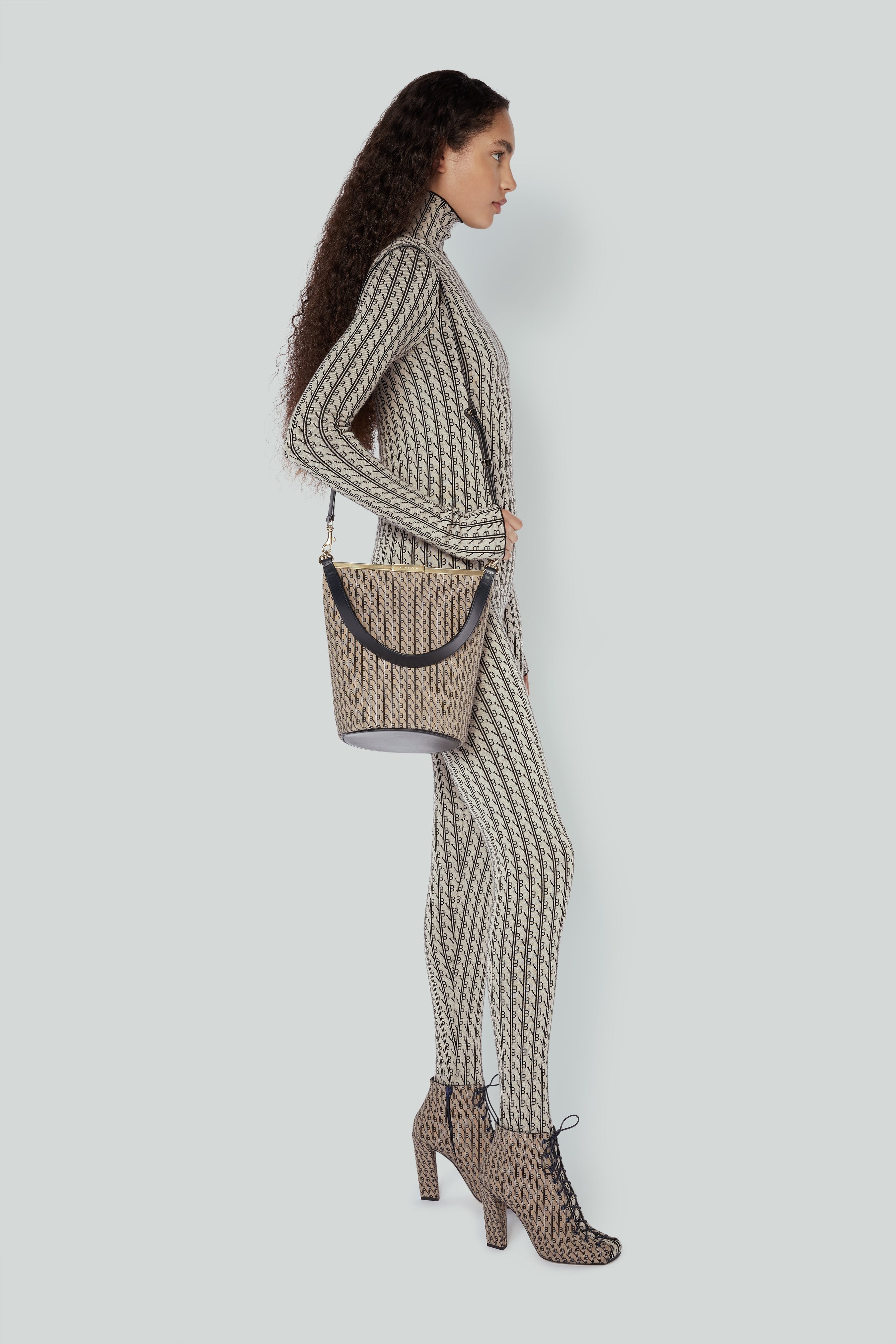 Frame Bucket Bag in House Monogram Jacquard - 6