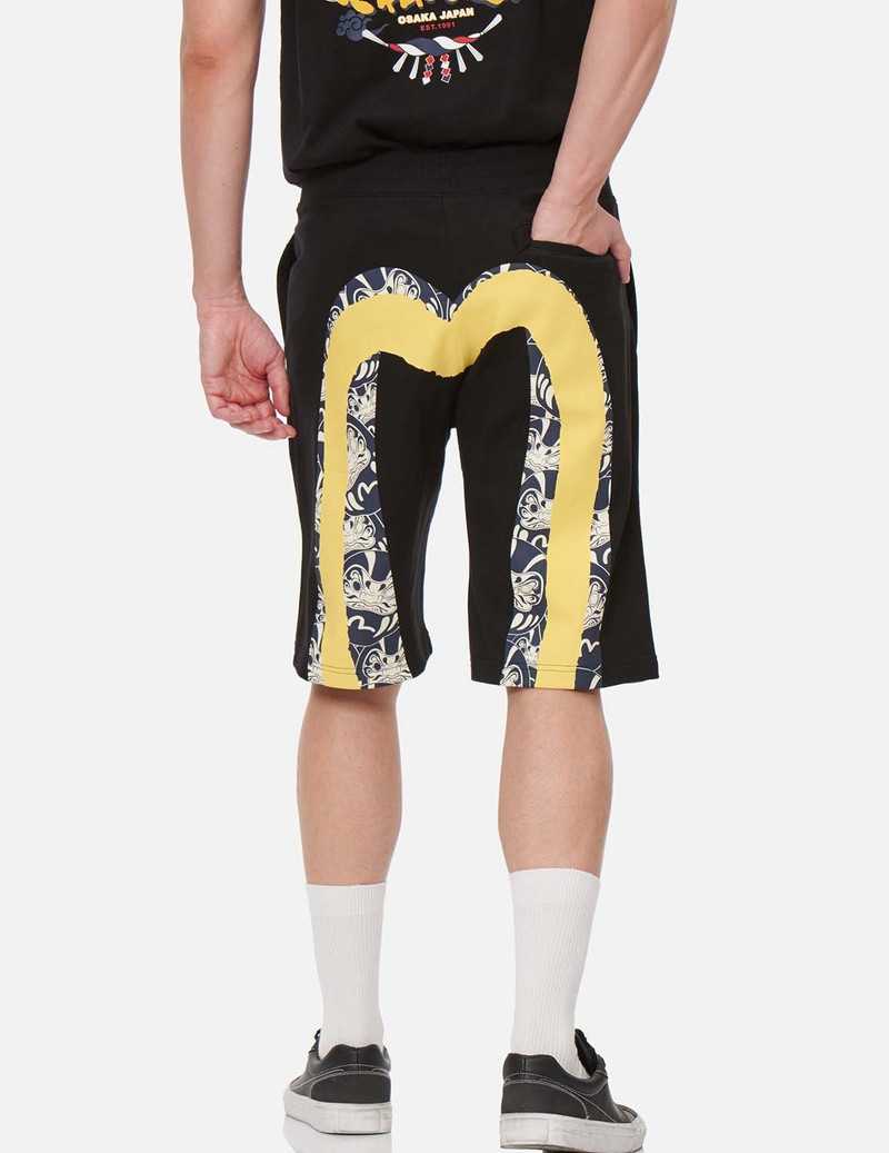 DOUBLE DARUMA DAICOCK PRINT SWEAT SHORTS 3