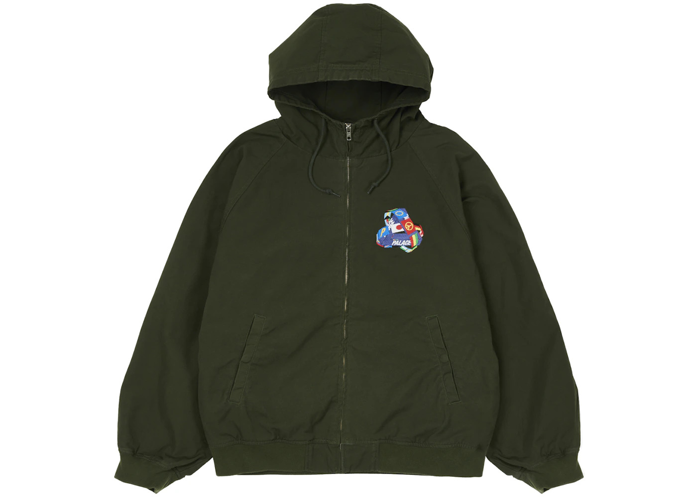 Palace Tri-Flag Hooded Jacket Olive - 2