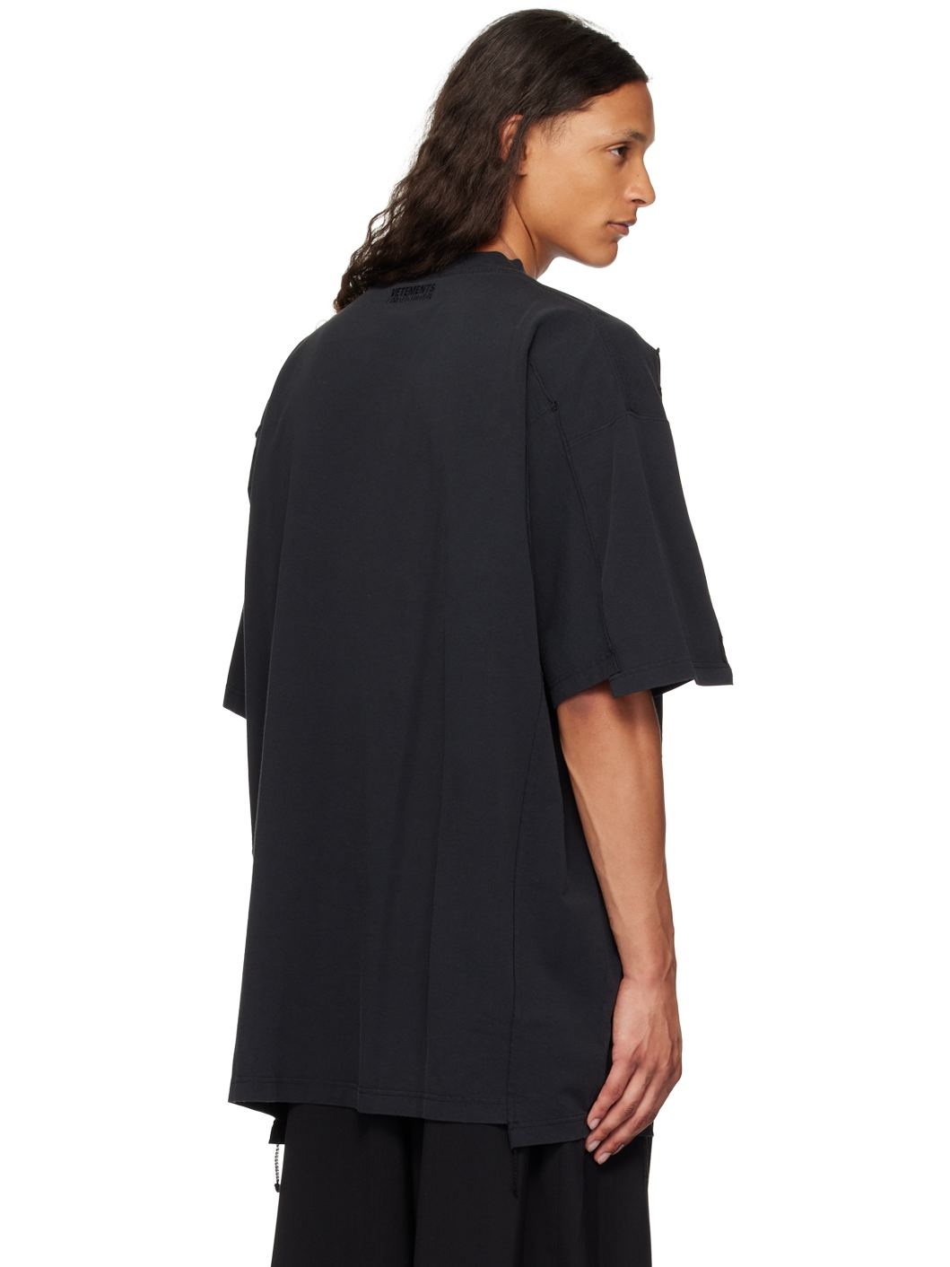 Black Cut-Up T-Shirt - 3