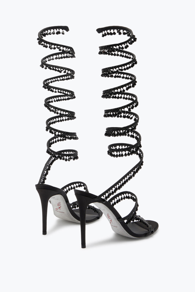 RENE CAOVILLA SUPER CHANDELIER BLACK SANDAL 105 outlook