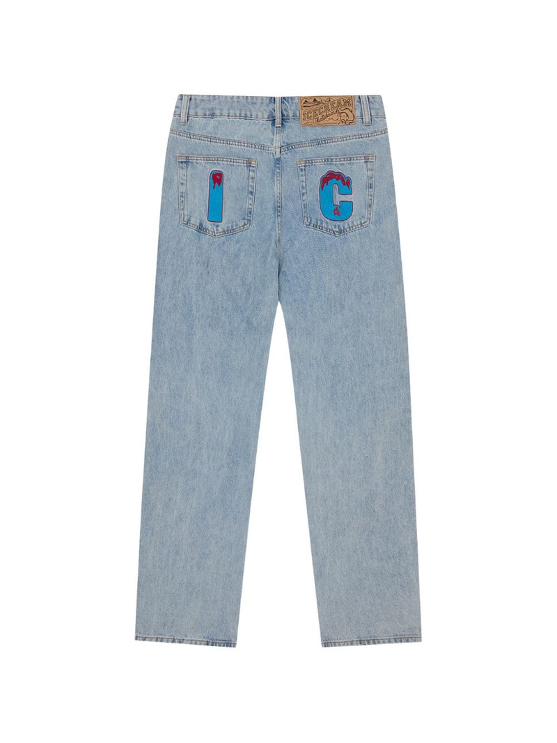 ICECREAM light wash beaded jeans outlook