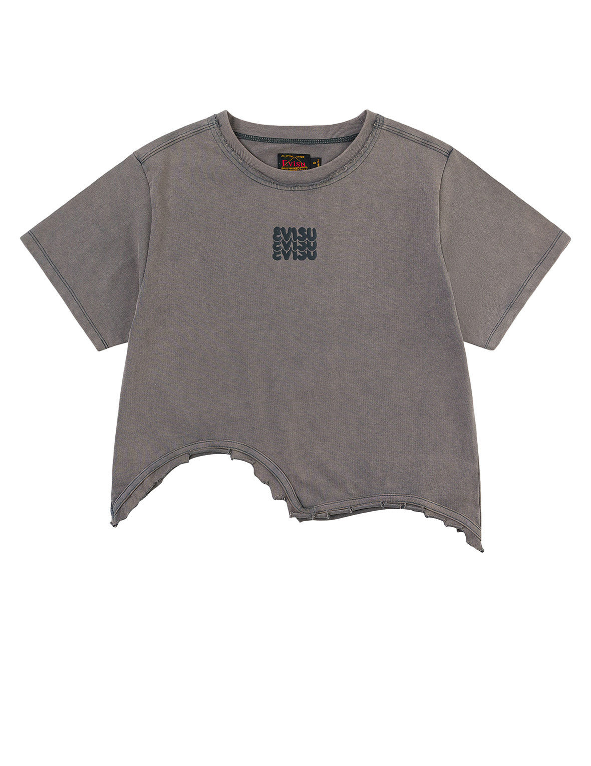 Logo Print and Distressed Detail Fashion Fit T-Shirt - 12