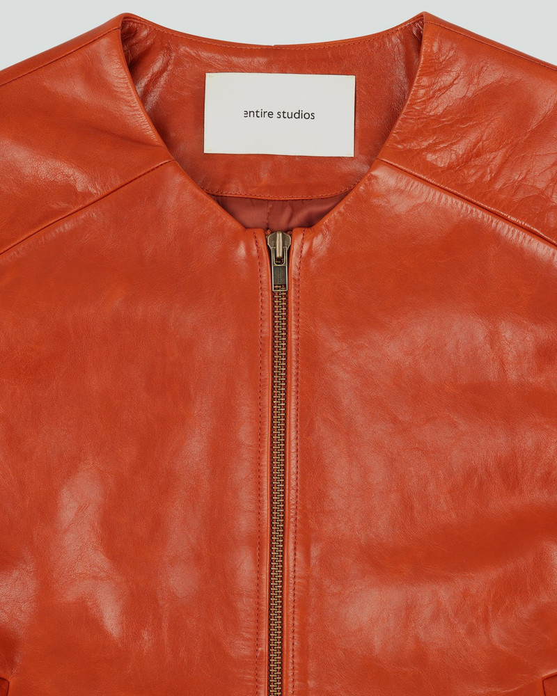 ARCED LEATHER JACKET COPPER 6
