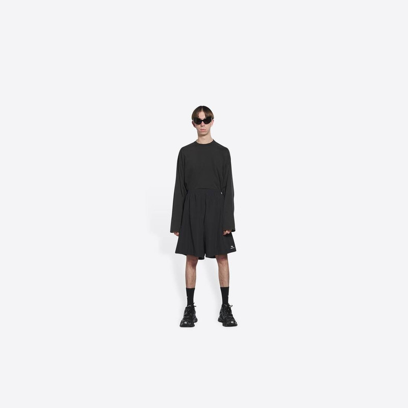 BALENCIAGA Men's Sporty B Tracksuit Shorts  in Black outlook