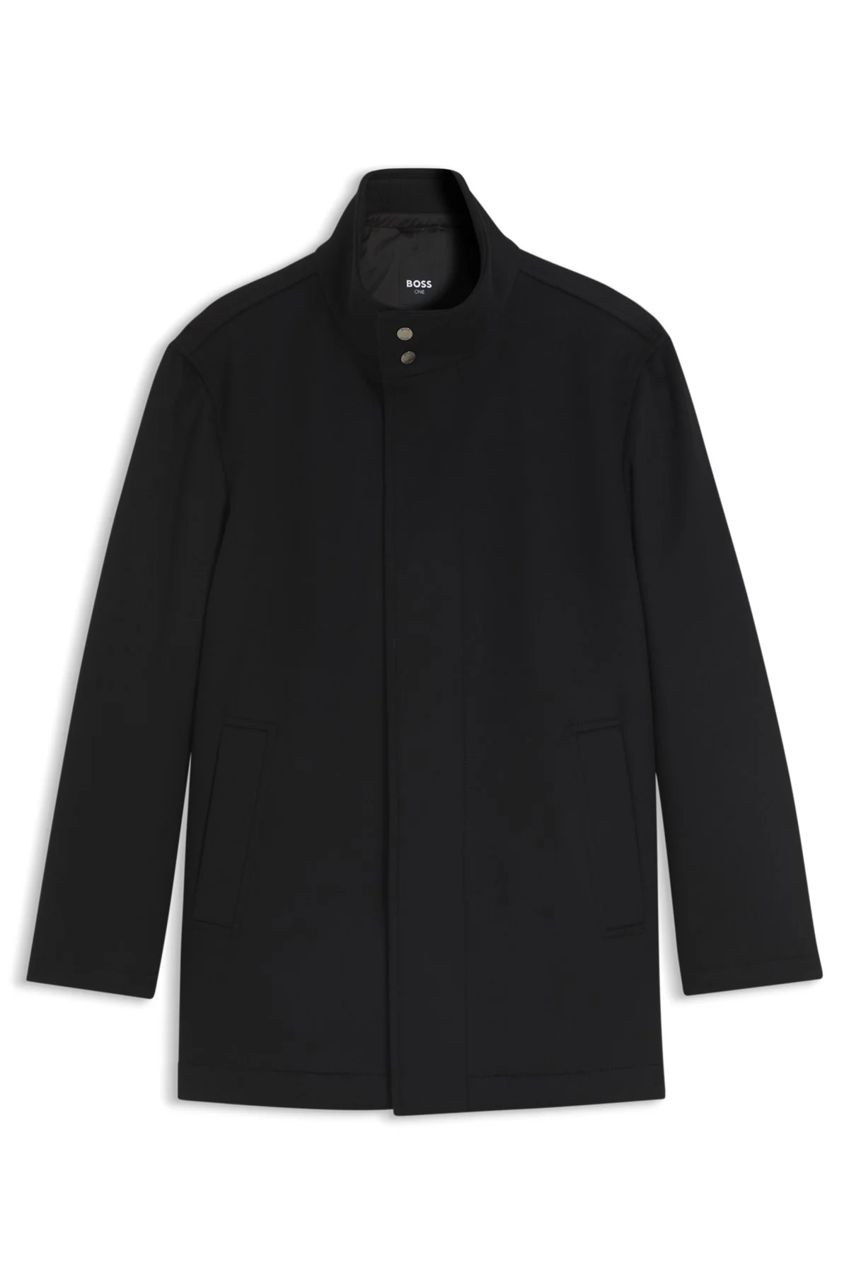 FORMAL COAT IN ITALIAN FABRIC WITH A STAND COLLAR - 1