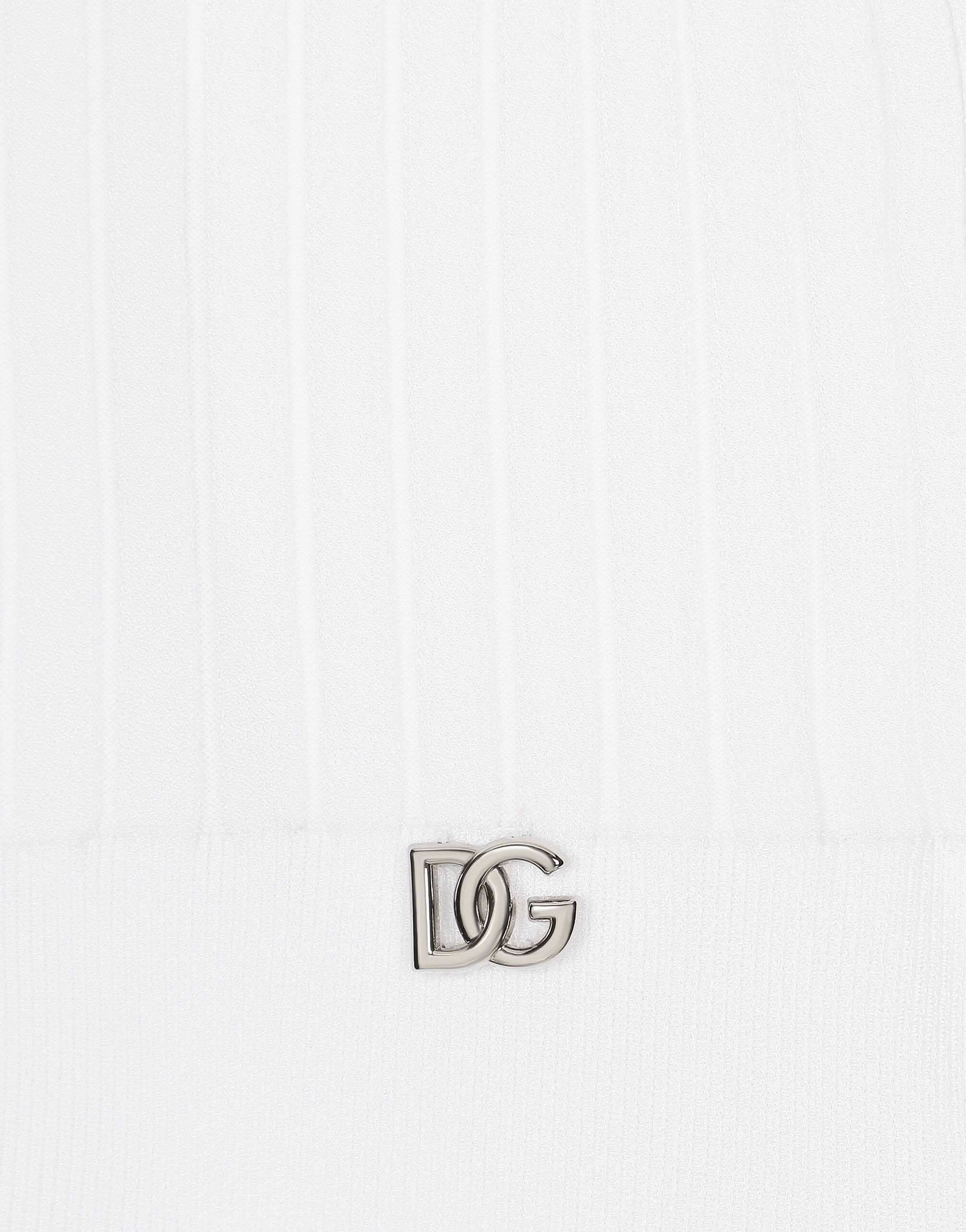 Ribbed viscose sweater with metal DG logo pin - 5
