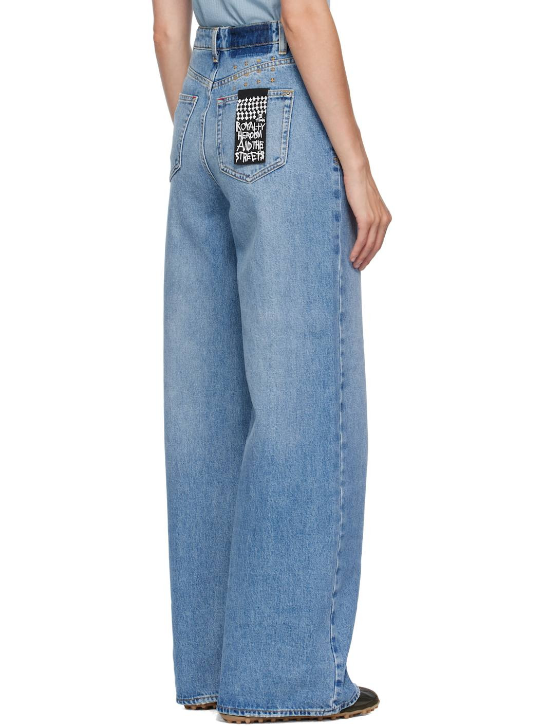 Blue Baggy Strider Horizon Jeans - 3
