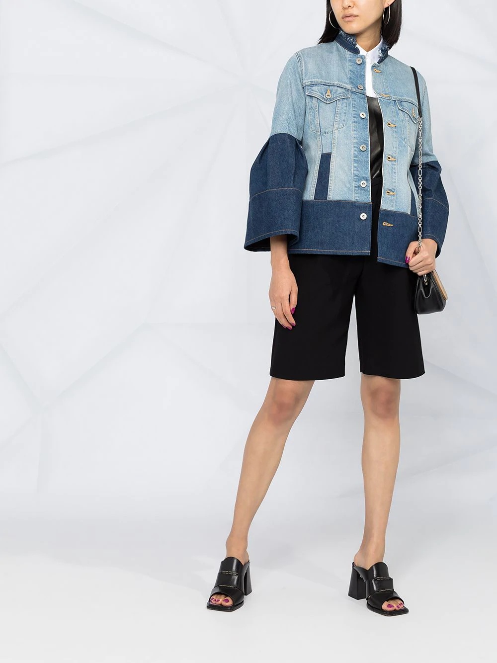 two-tone denim jacket - 2